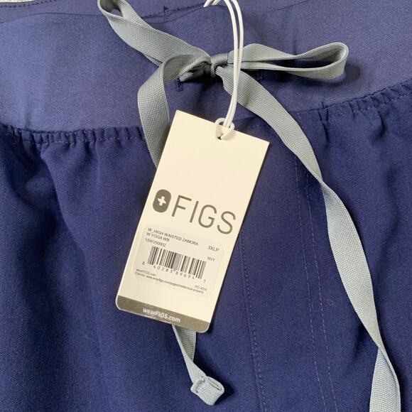 Figs Jogger Womens 3XL XXXL Navy Blue Zamora Drawstring Scrub Pockets Pants - Picture 3 of 12